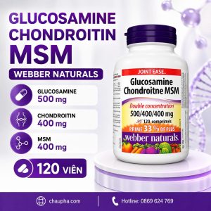 Webber Naturals Glucosamine Chondroitin MSM – 120 viên