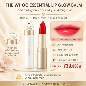 Son Dưỡng Có Màu The Whoo Essential Lip Glow Balm #39 Mauve Brown 3.3g