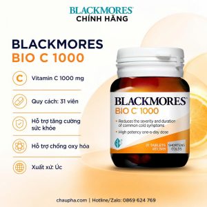 Thực phẩm bảo vệ sức khỏe Blackmores Bio C 1000mg – Hộp 31 viên