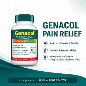 GENACOL Pain Relief Hỗ Trợ Tái Tạo Sụn Khớp, Cải Thiện Đau Cứng Khớp – Lọ 90 Viên